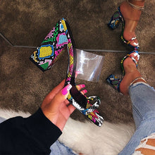 Load image into Gallery viewer, MCCKLE Women Transparent Sandals Ladies High Heel Slippers Candy Color Open Toes Thick Heel Fashion Female Slides Summer Shoes