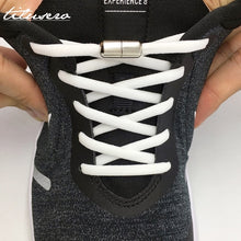 Load image into Gallery viewer, Elastic No Tie Shoelaces Semicircle Shoe Laces For Kids and Adult Sneakers Shoelace Quick Lazy Metal Lock Laces Shoe Strings