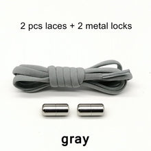 Load image into Gallery viewer, Elastic No Tie Shoelaces Semicircle Shoe Laces For Kids and Adult Sneakers Shoelace Quick Lazy Metal Lock Laces Shoe Strings