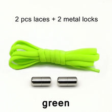 Load image into Gallery viewer, Elastic No Tie Shoelaces Semicircle Shoe Laces For Kids and Adult Sneakers Shoelace Quick Lazy Metal Lock Laces Shoe Strings