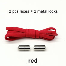 Load image into Gallery viewer, Elastic No Tie Shoelaces Semicircle Shoe Laces For Kids and Adult Sneakers Shoelace Quick Lazy Metal Lock Laces Shoe Strings