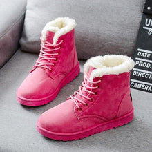 Load image into Gallery viewer, Free Shipping Women Boots Faux Suede Snow Boots Women Ankle Boots Warm Fur women booties Solid Winter Boots Leather Women Shoes
