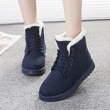 Load image into Gallery viewer, Free Shipping Women Boots Faux Suede Snow Boots Women Ankle Boots Warm Fur women booties Solid Winter Boots Leather Women Shoes